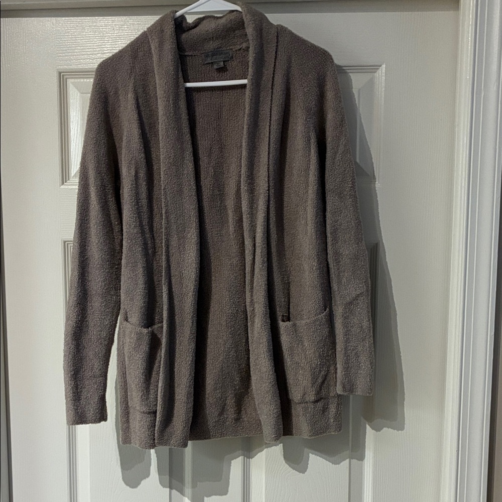 Barefoot Dreams CozyChic Lite Cardigan in Soft Gray